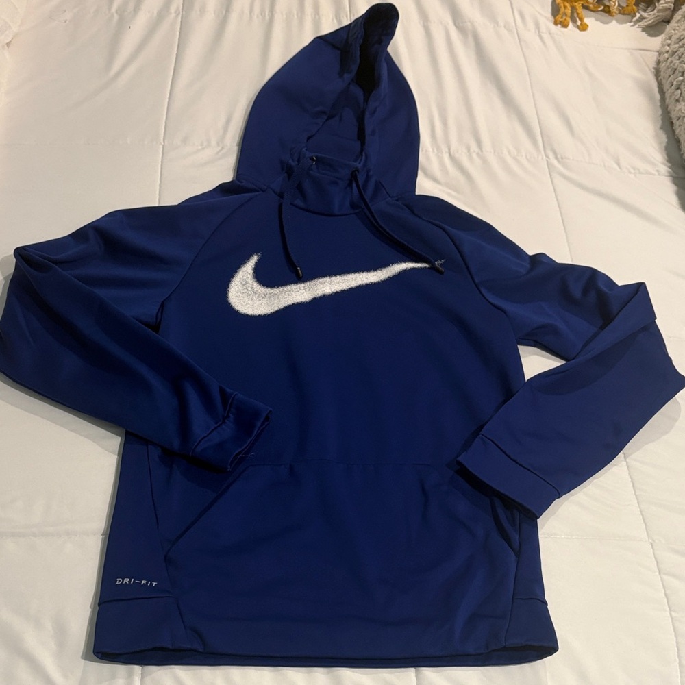 Nike Royal Blue Hoodie with White Swoosh